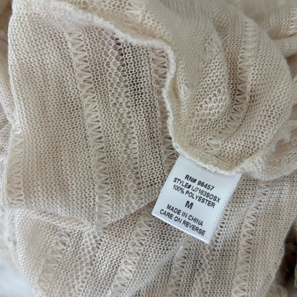 Tobi Open Front Cream Knit Cocoon Cardigan Sz M - Picture 9 of 9